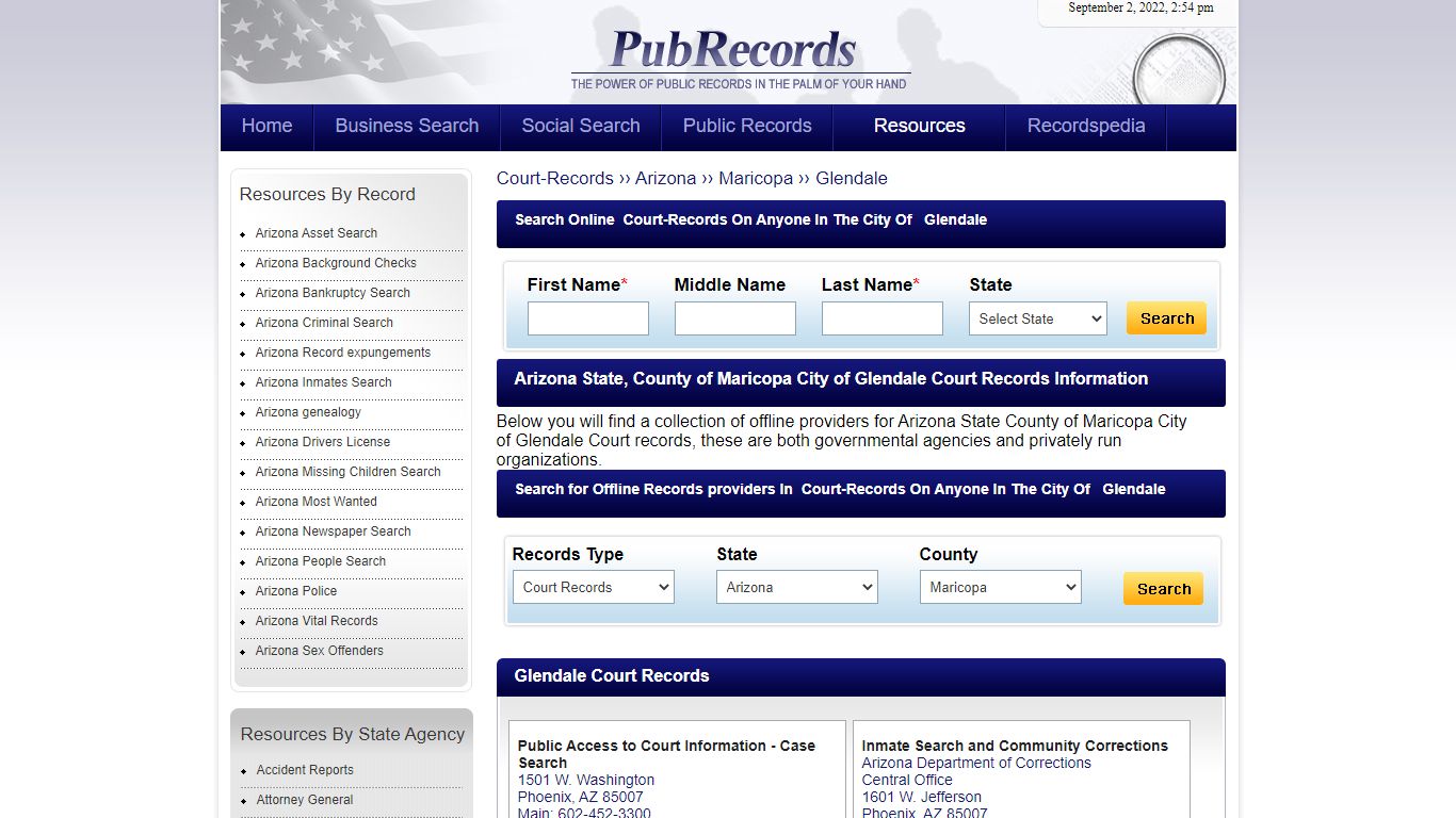 Glendale, Maricopa County, Arizona Court Records - Pubrecords.com